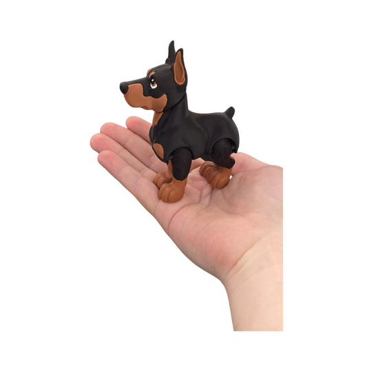 Doberman Articulated fidget pet
