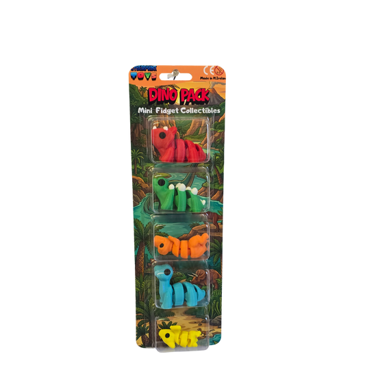 Cyberprint Toys Dinosaur Pocket Fidgets 5 Pack