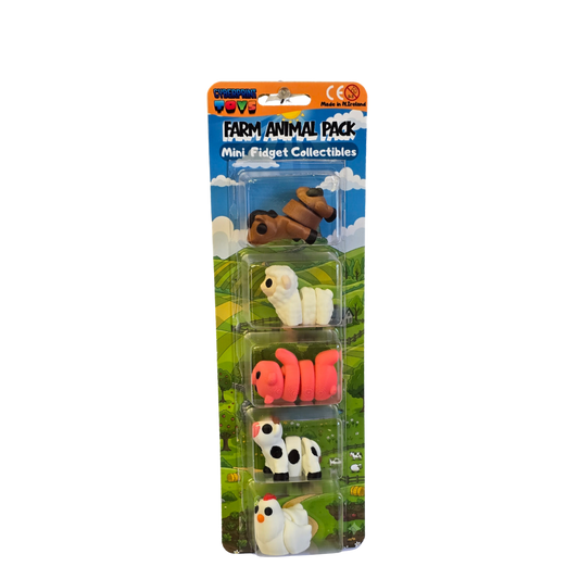 Cyberprint Toys Farm Animal Pocket Fidgets 5 Pack