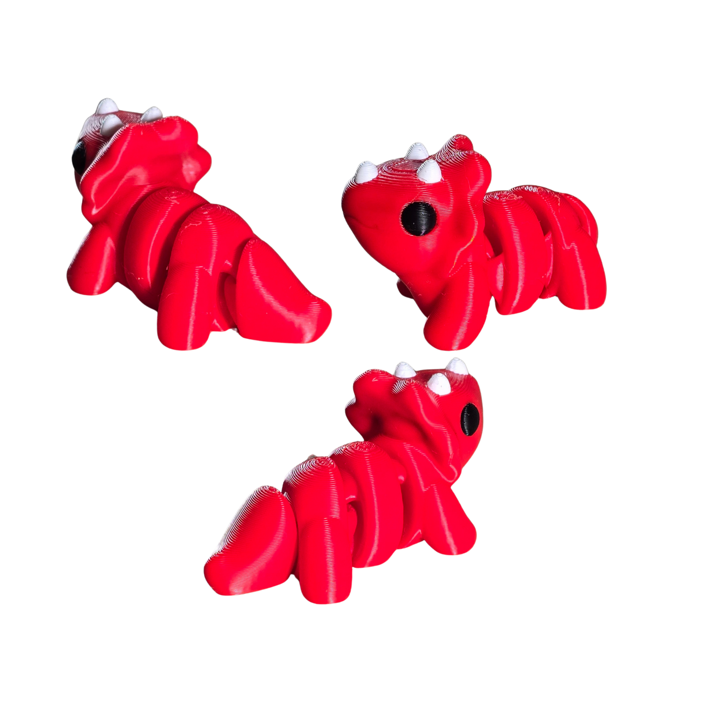 Flexible Pocket Sized Triceratops Dinosaur Toy