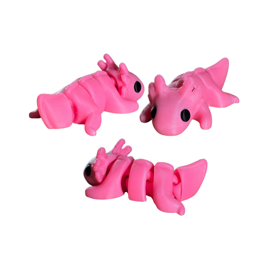 Flexible Pocket Sized Axolotl Reptile Toy