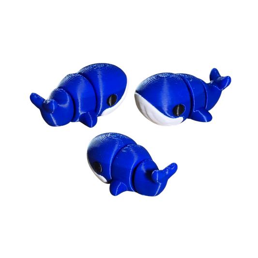 Flexible Pocket Sized Blue Whale Sea Animal Toy