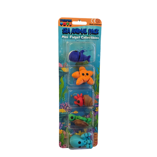 Cyberprint Toys Sea Animal Pocket Fidgets 5 Pack