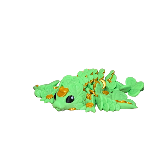 Lucky Cloverleaf Baby Dragon - Articulated 3D Toy