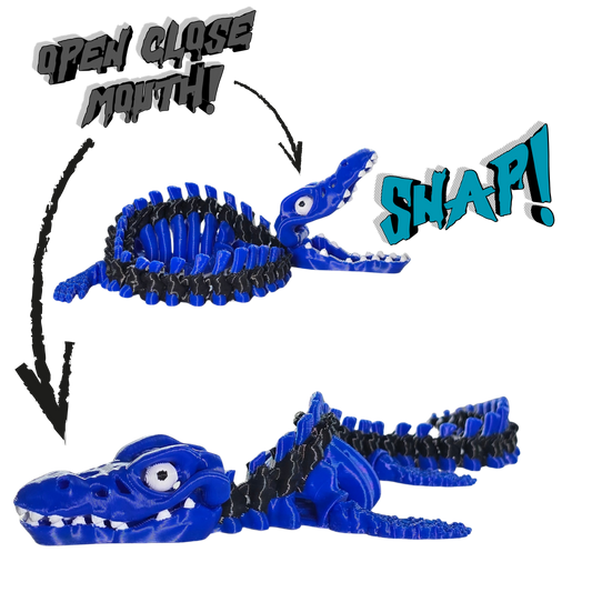 Cyberprint Toys Skeleton Dinosaur Chomping Mosasaurus