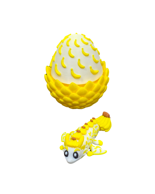 Articulating Banana Baby Dragon with Opening Egg