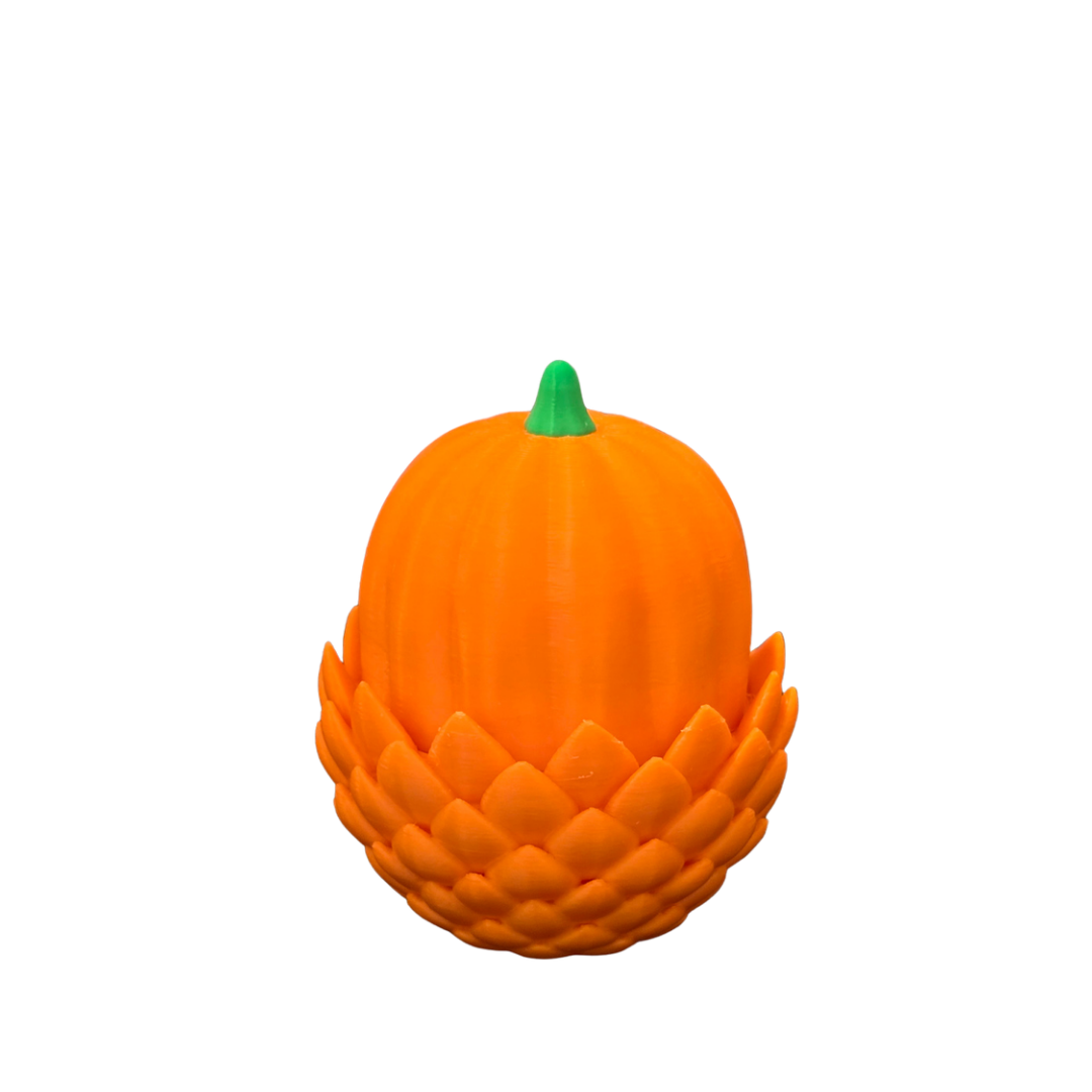 Articulating Pumpkin Baby Dragon With Screw Threaded Egg