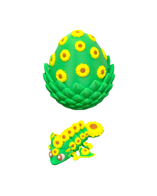 Fidget Sunflower Baby Dragon With Screw Opening Egg