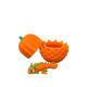 Articulating Pumpkin Baby Dragon With Screw Threaded Egg
